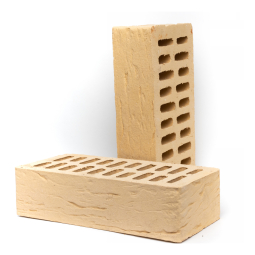 Кирпич лицевой керамический «Слоновая кость» «Рустик» пустотелый одинарный